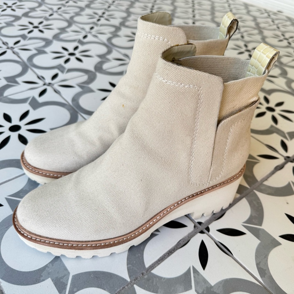 Dolce Vita Cream Ankle Booties